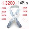 KYJET 10pcs Inkjet Printer 14pins Data Cable I3200 Print head For Epson 4720 I3200 Printhead FFC Flat Cable 15mm width 40cm long