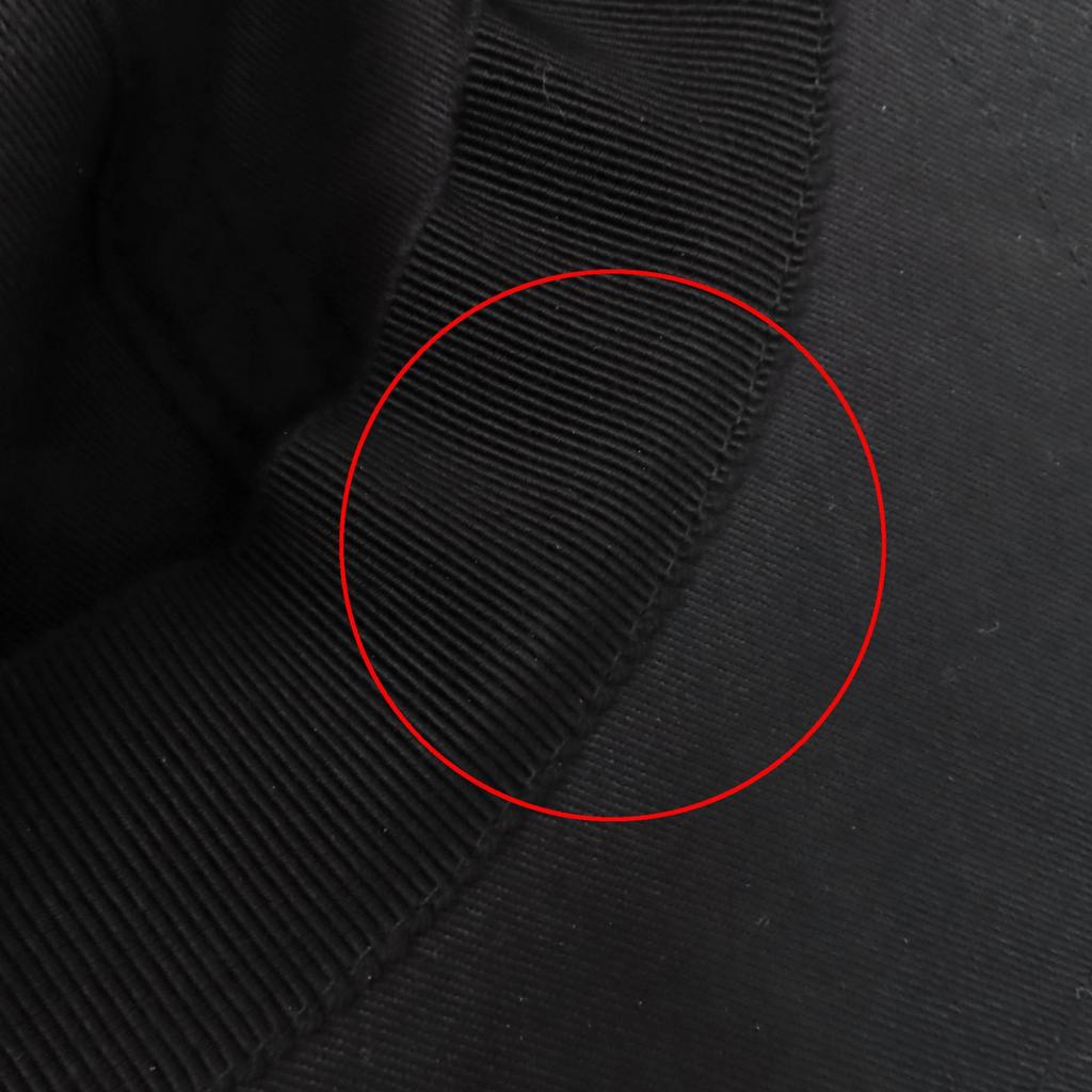 Pristine GUCCI Cap Black Cotton Mens 751400 Used