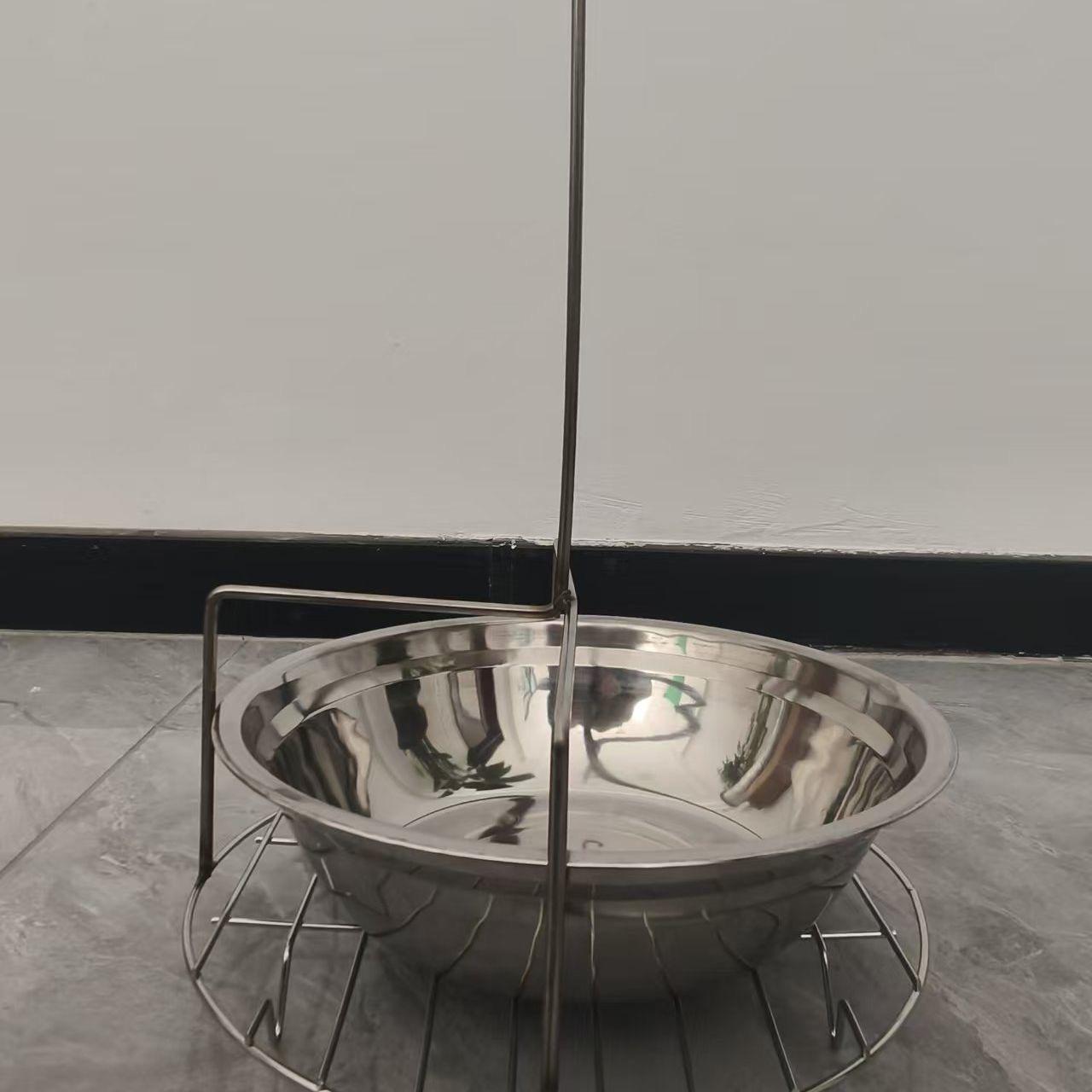 Thickened Stainless Steel Roasting Rack for Chicken and Duck Diameter 25cm Height 45cm Regular