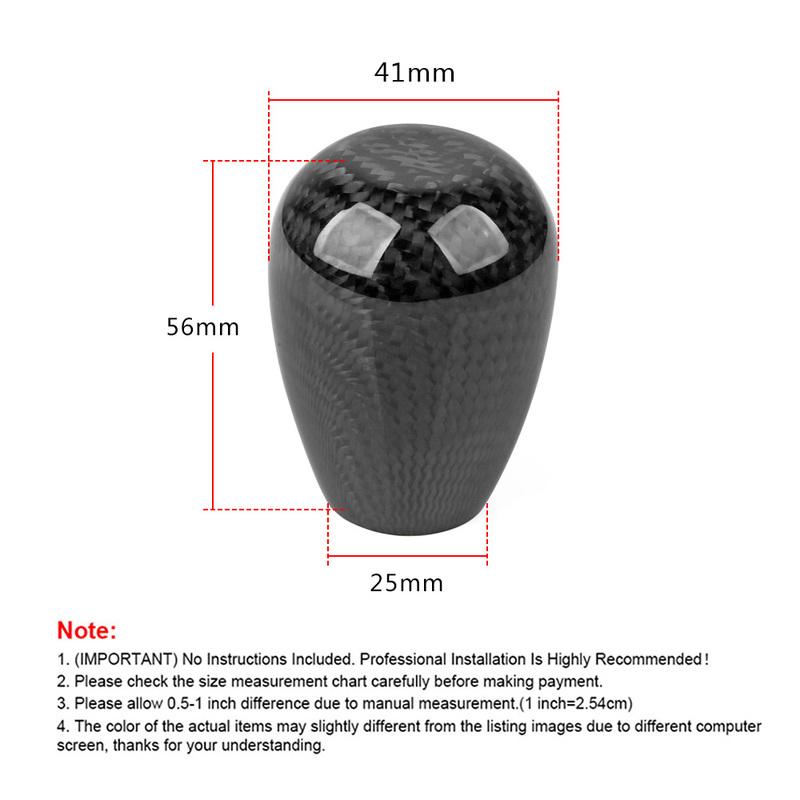 5/6 Speed Carbon Fiber Style JDM Gear Shift Knob 8MM 10MM 12MM Universal Shape Manual Transmission Shifter Lever Knob