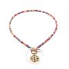 Colorful Bead Choker Necklace For Women Neck Chain  Evil Charm Daily Jewellery Accessories Gift