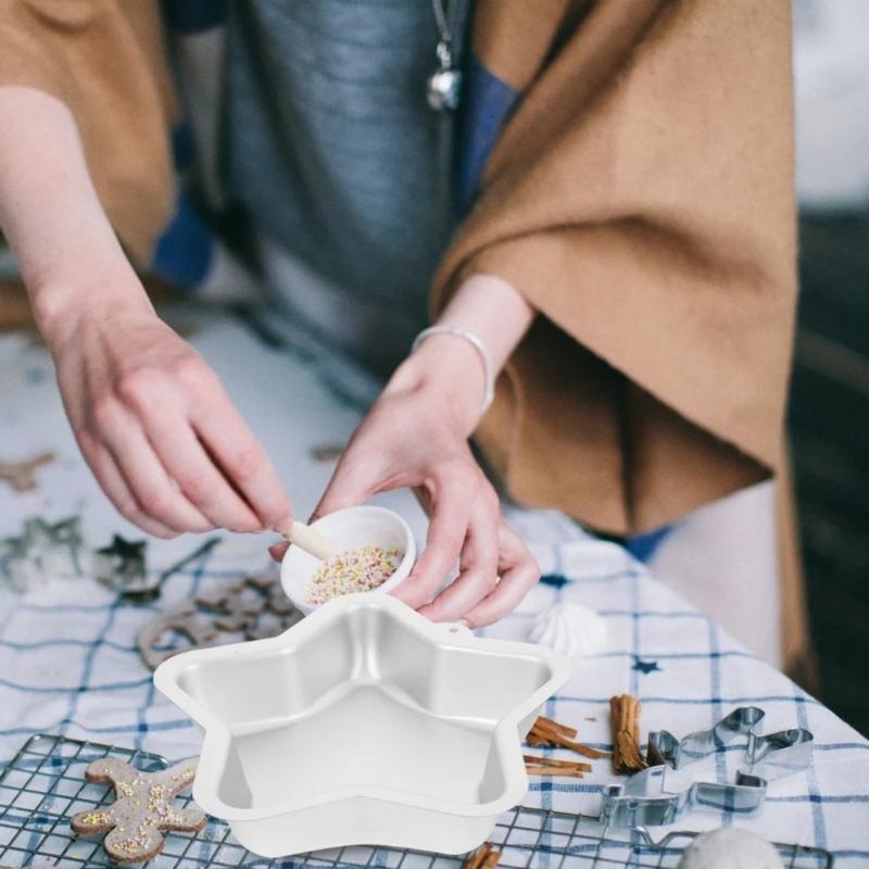 Stampi per Torte a Stella Antiaderenti Teglia in Alluminio Per una Distribuzione Uniforme del Calore Resistente alla Ruggine Perfetti per Compleanni Feste a Tema