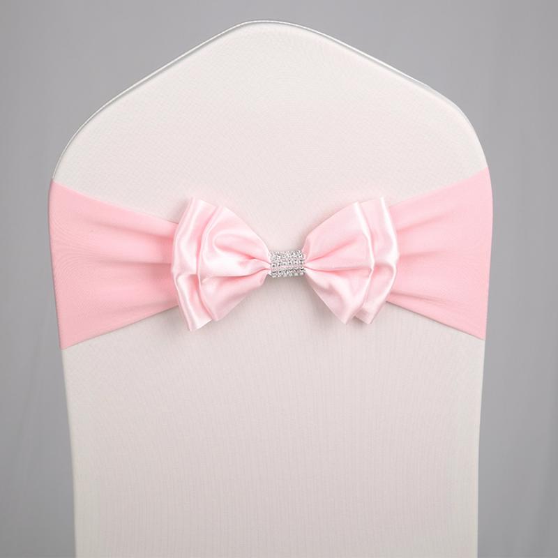 Spandex Chair Sash Sophisticated Wedding Chair Sash Satin Chair Ribbon Multifunctional Double Layer Bow Tie For Banquets Halls