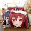 Himouto! Umaru-chan Bedding Set Duvet Cover + 2 Pillowcases Cute Anime Umaru Doma Hamster Hoodie Kawaii Bedroom Decor