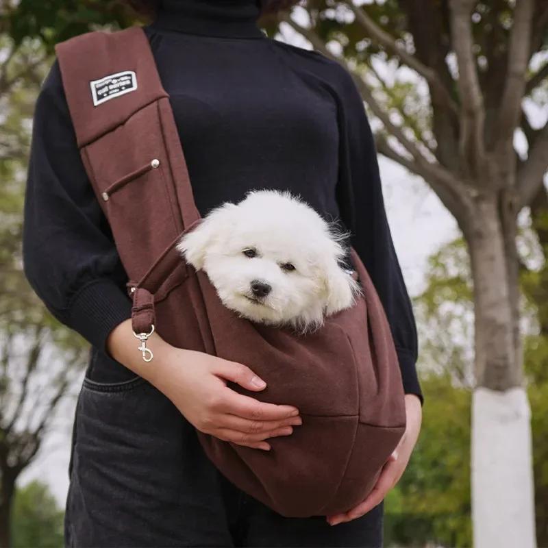 Outdoor Travel Pet Dog Carrier Bag Adjustable Single Shoulder Portable Sling Handbag Breathable Large Capacity for Cats Dogs