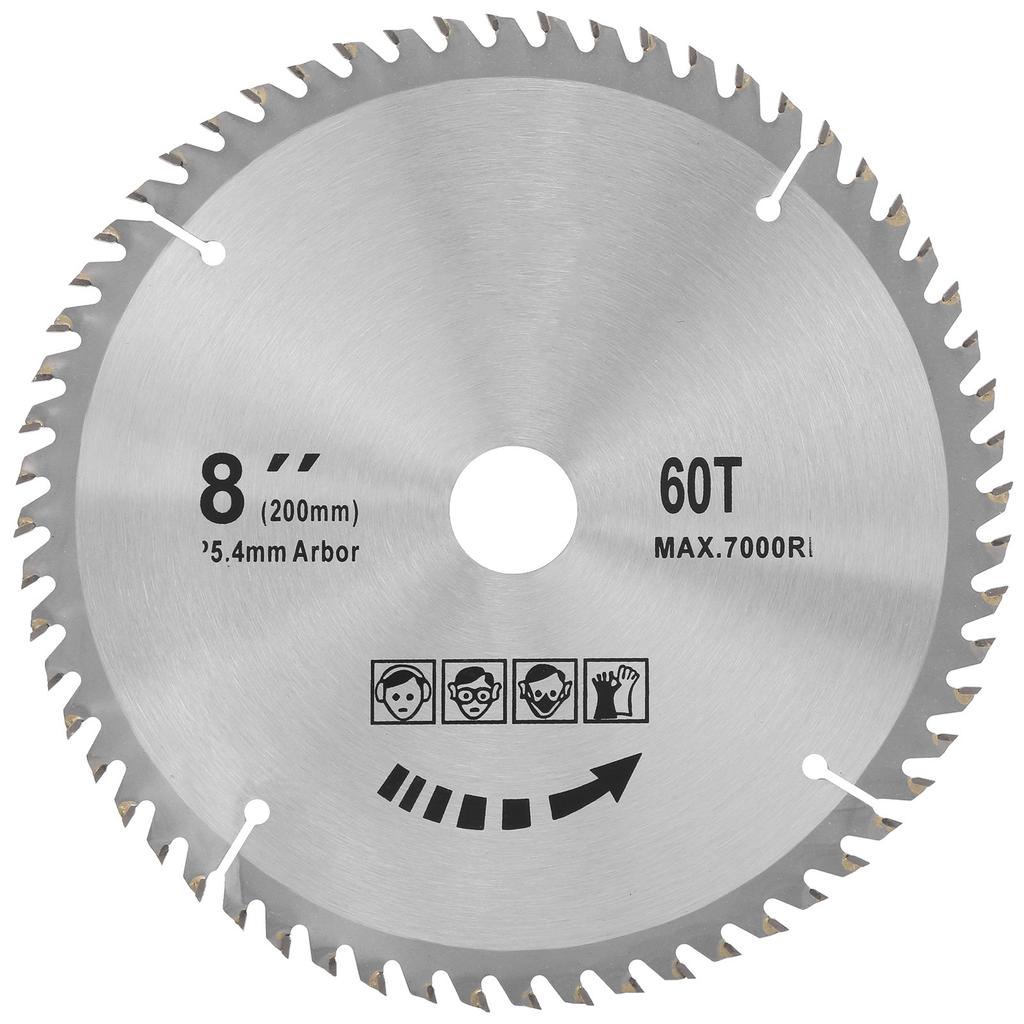 8 X 60T 200mm Circular Saw Blade Cutting Disc Woodworking Cemented Carbide Saw Blade