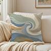 Sedona Blue Multicolored Stripe Pillow Case Breathable Organic Short Plush Cushion Covers WrinkleResistant Soft Durable