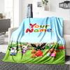 Name Custom Bing Print Flannel Blanket High Quality Warm Comfortable Cover for All Seasons Perfect for Gifts Home Decor