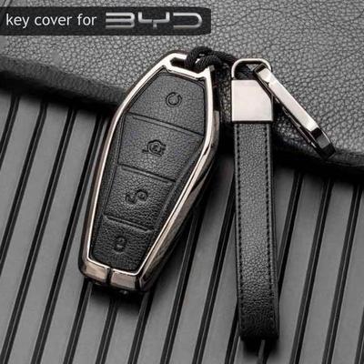 Key Case Cover for BYD Seal U Sealion 6 07 EV King Song Plus Champion Chazor Leather Metal Remote Holder Keychain Accessories