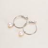 7-8mm Rice Shape Freshwater Pearl Earrings for Women Circle Shape Fashion Earrings Jewelry Gift 2026 New Arrivals