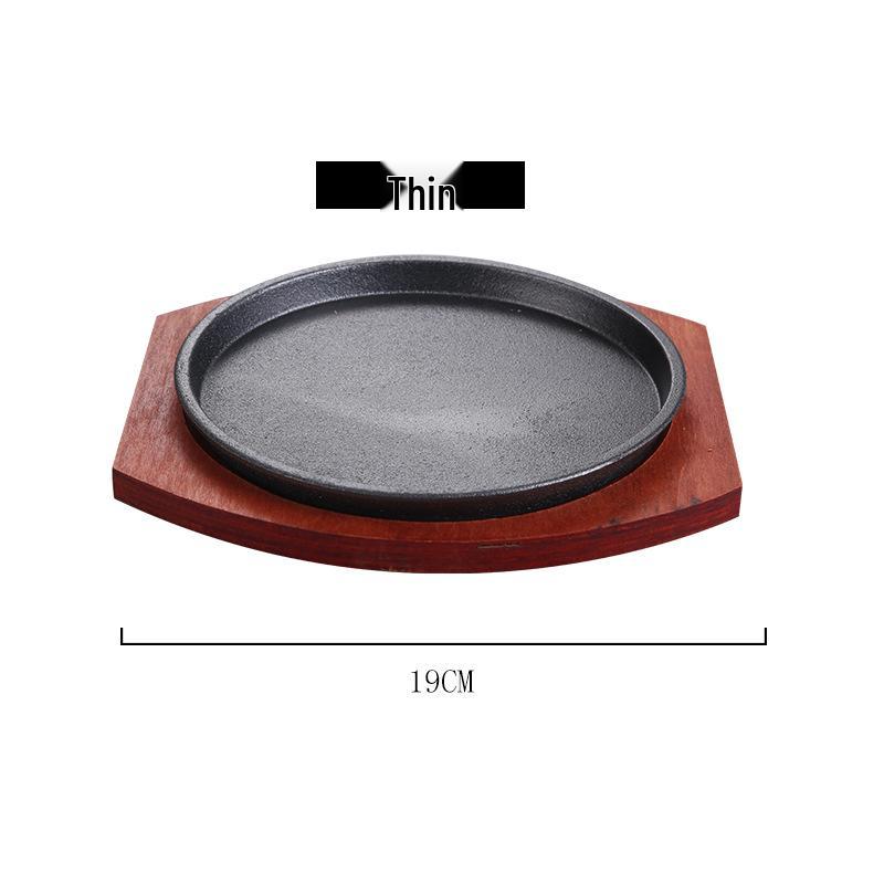 Round Thickened Cast Iron Griddle: Korean BBQ & Western Steak Pan