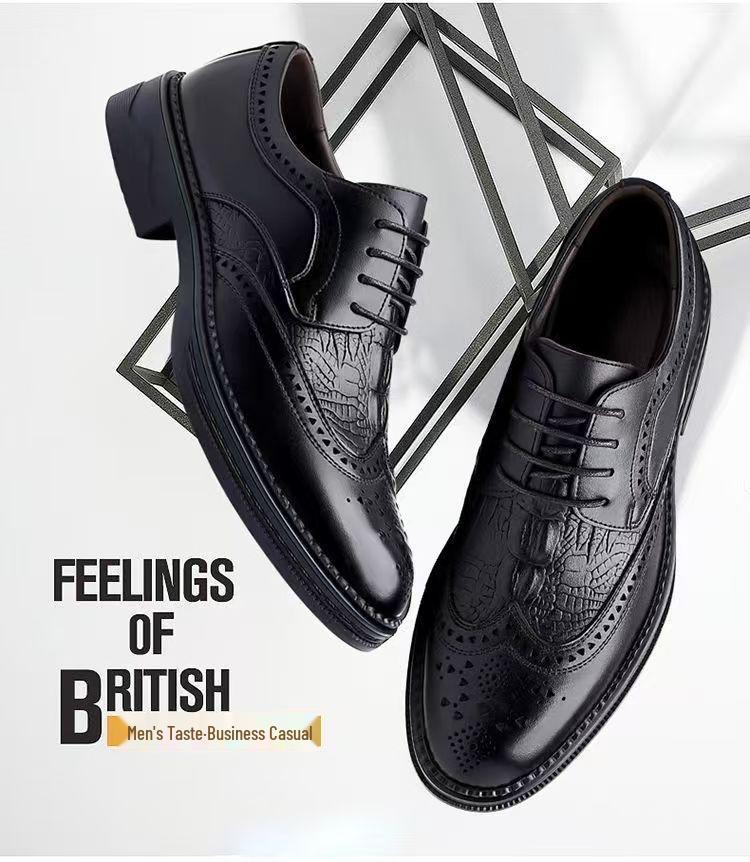 Pánské ležérní šněrovací boty z pravé kůže s krokodýlím vzorem