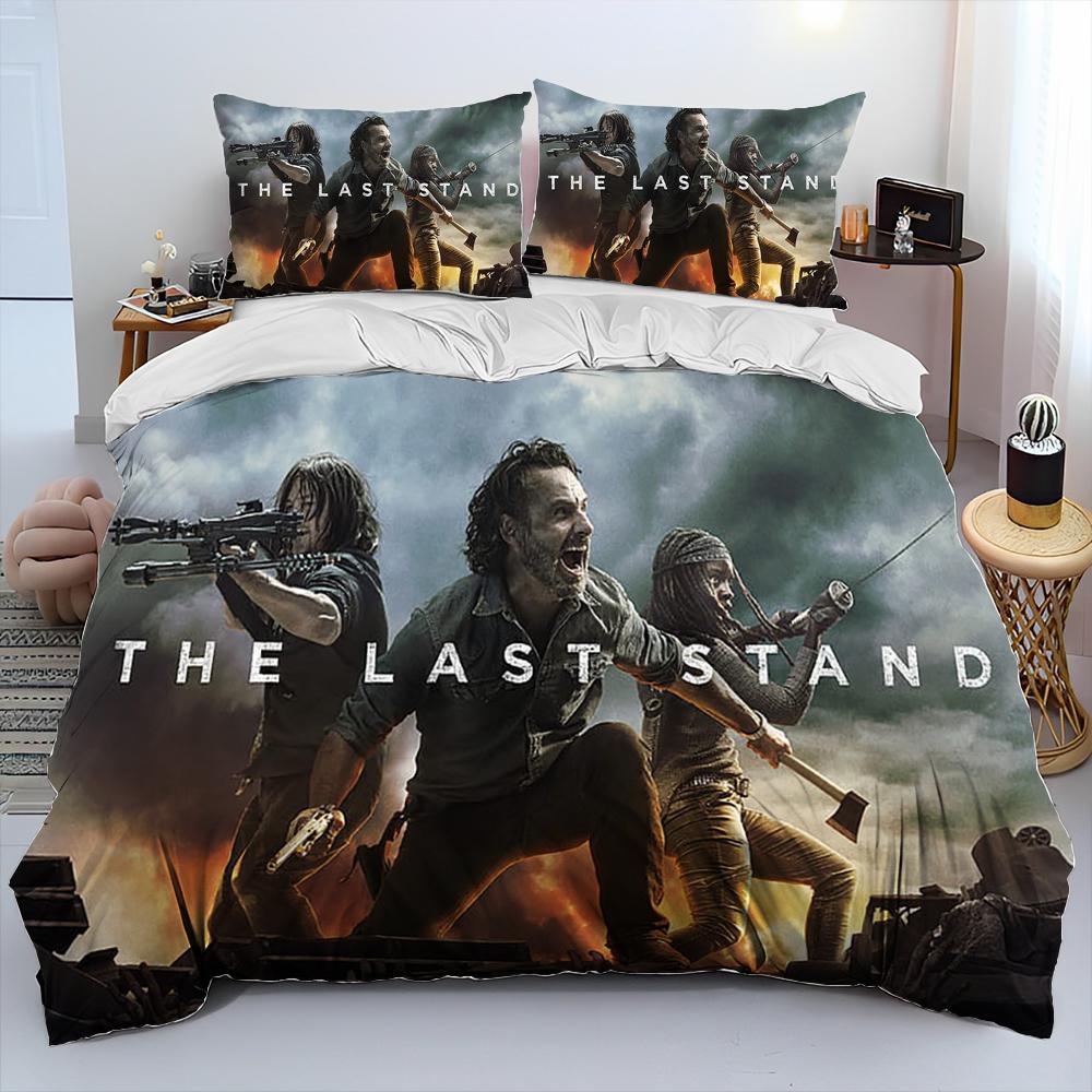 Skräck TV The Walking Dead Lincoln Påslakan Sängkläder Set Påslakan Sängset Täcke Örngott King Queen Storlek Sängkläder Set