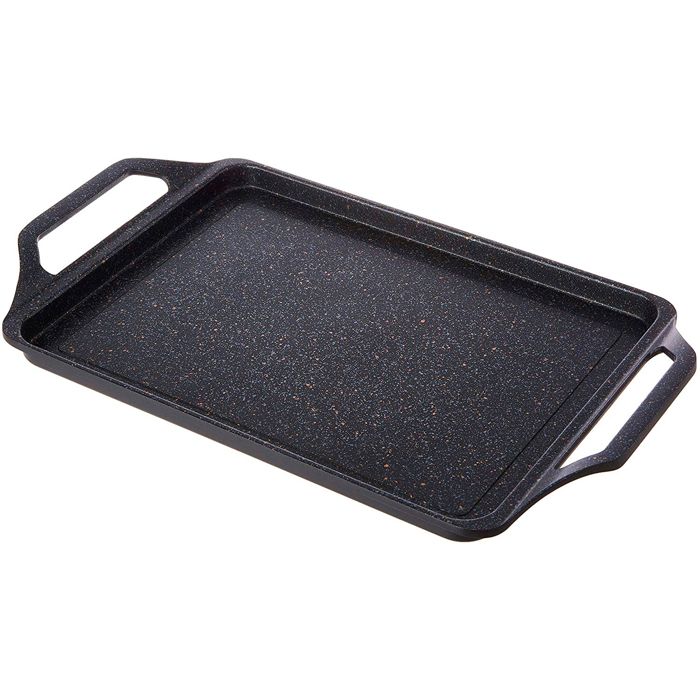 Grill Plate 43 X 25cm, Induction, Cast Aluminum, PFOA-free Non-stick Wecook Ecochef Black