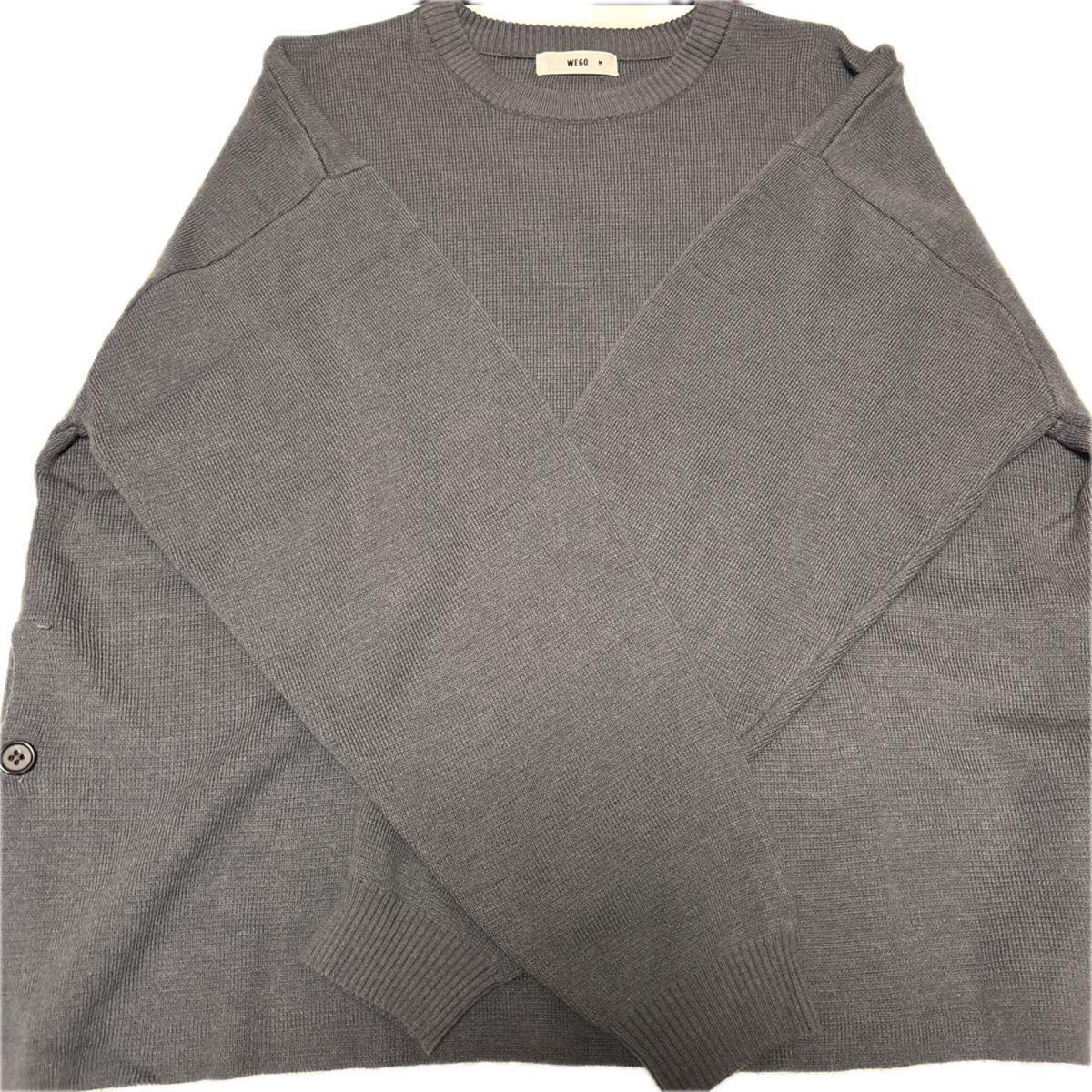 WEGO Waffle Crew Neck Knit Gray M