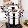 Wutuo Stainless Steel 3-Layer Steamer Pot