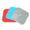 Pet Silicone Non-Slip Slow Feeder Mat - Round Food-Grade Lick Mat for Cats & Dogs