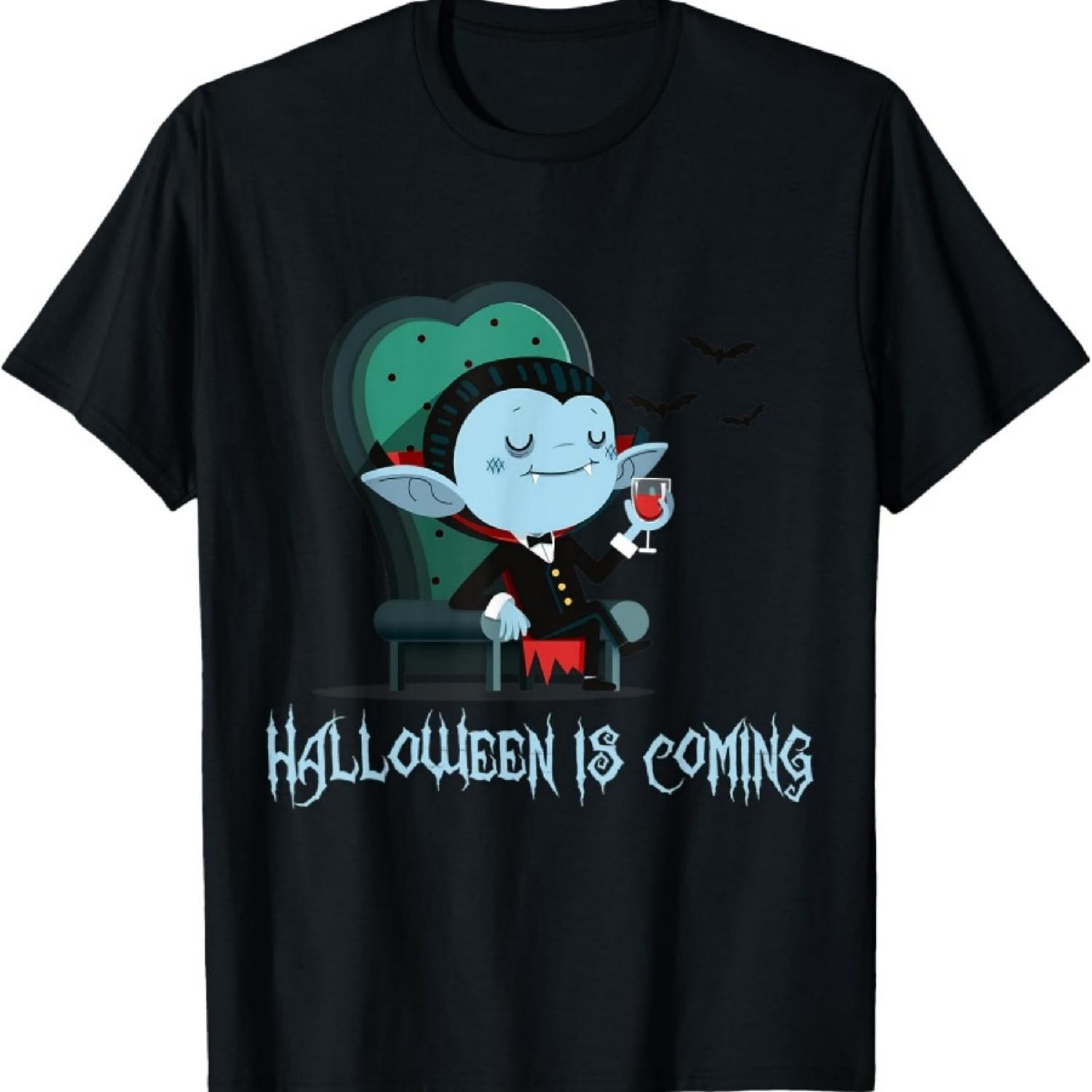 Dracula on the throne funny Halloween 2019 is coming T-Shirt S
