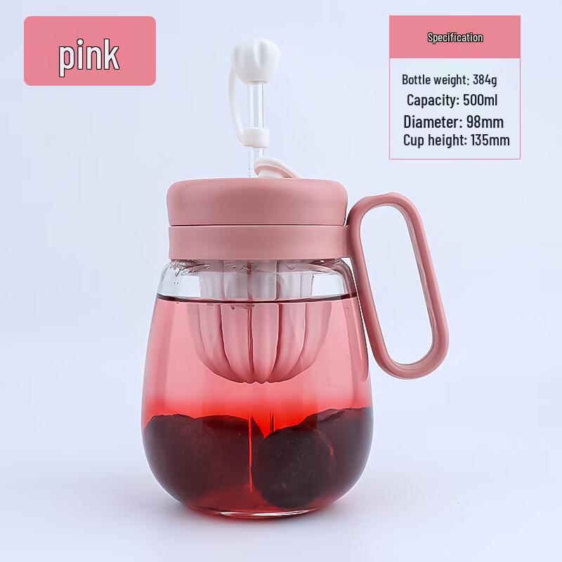 

OLOEY Tea Infuser Glass Bottle with Straw