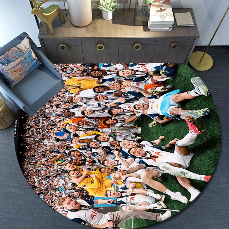Tottenham Hotspur Player Pattern Round rug,Carpet Rug for Living Room Bedroom Playroom ,Non-slip Floor Mat,Holiday Gifts and Birthday Gifts.