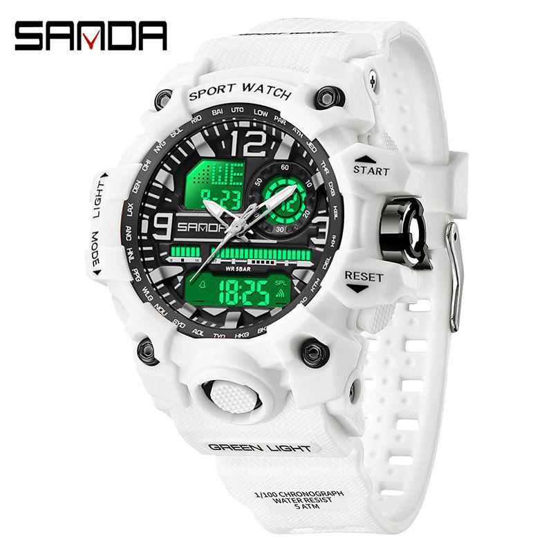 Sanda Youth Fashion Luminous Waterproof Shockproof Alarm Men's Watch