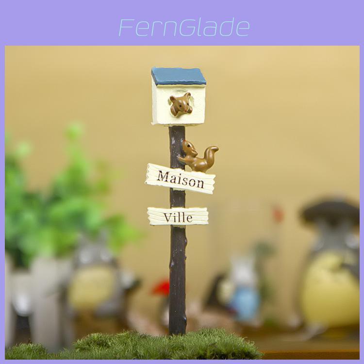 Creative Squirrel Mailbox Microscopic Scene Decoration Props Mini Model Ornament For Office And Home