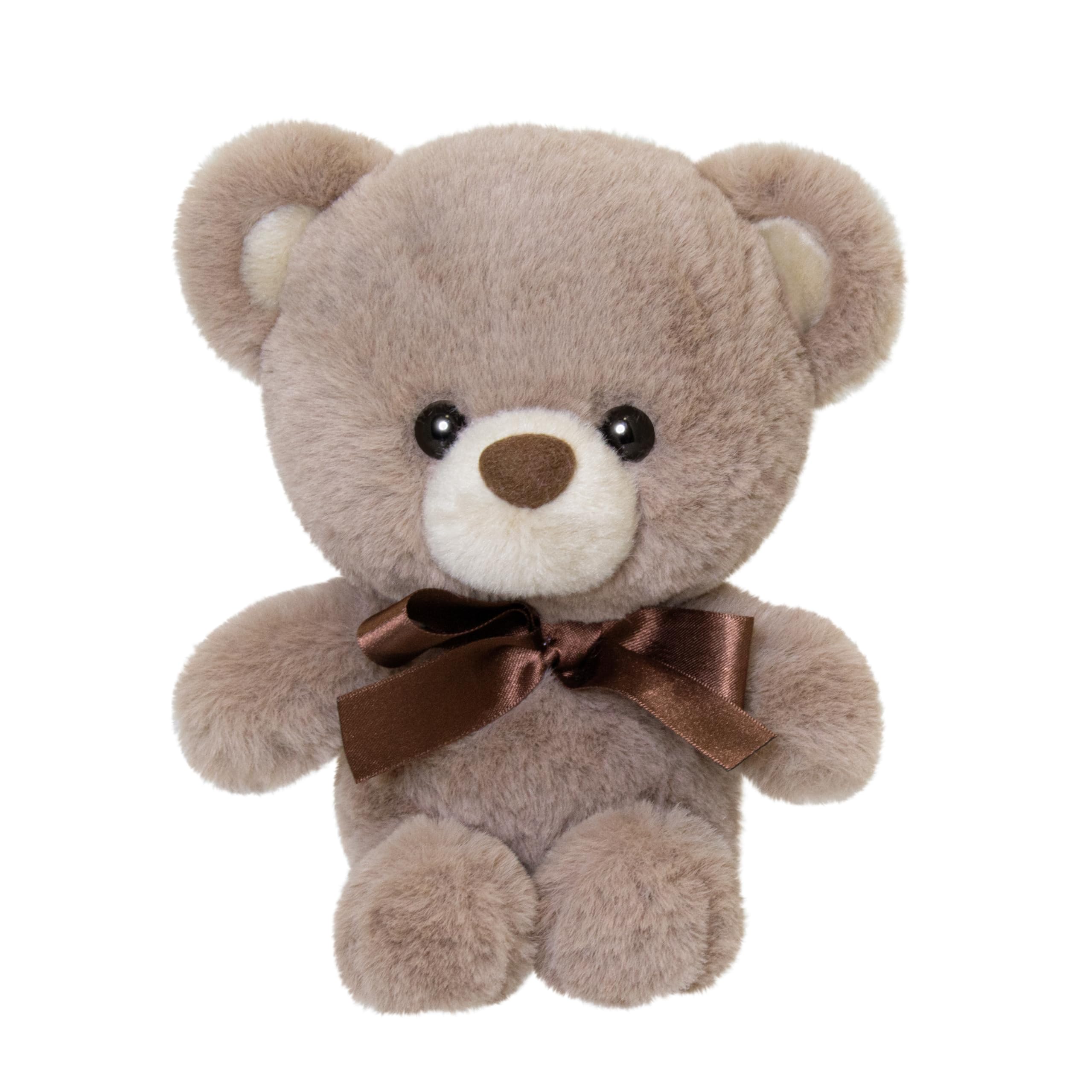 AURORA Plush Fluffy Bear with Dusty SS Toy, Ribbon, Brown,