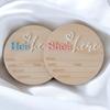 Birth Announcement Sign Wooden Baby Name Weight Length Date Time Plaque Nursery Photo Prop Keepsake Sign for Baby Shower Gift