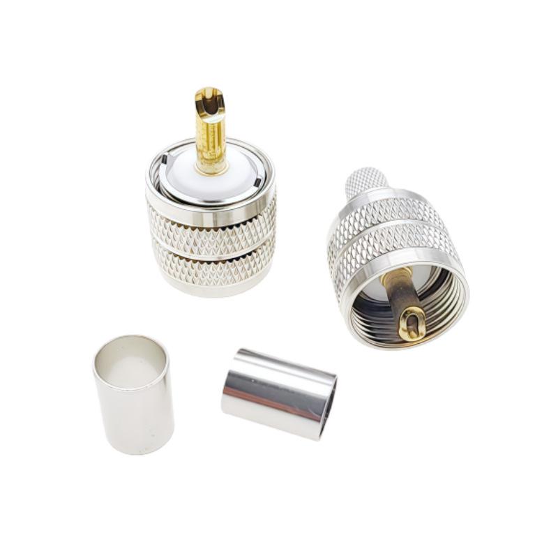 

SL16-J-3 UHF Antenna Connector Set with Suction Cup: Thick Needle Head, Screw-On Type, Two-Piece Soldering Head.