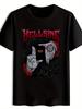 Black "Hellsing" Graphic T-shirt - Retro Rock Band Design