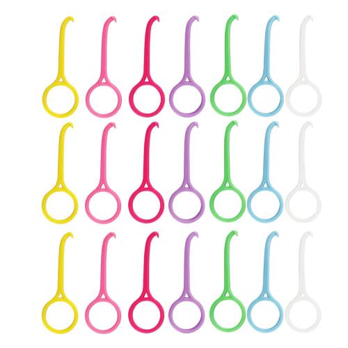 YFFSFDC Orthodontic Hook Aligner Remover, Orthodontic Mouthpiece Retainer Removal Tool, 21-Piece Set, Colorful