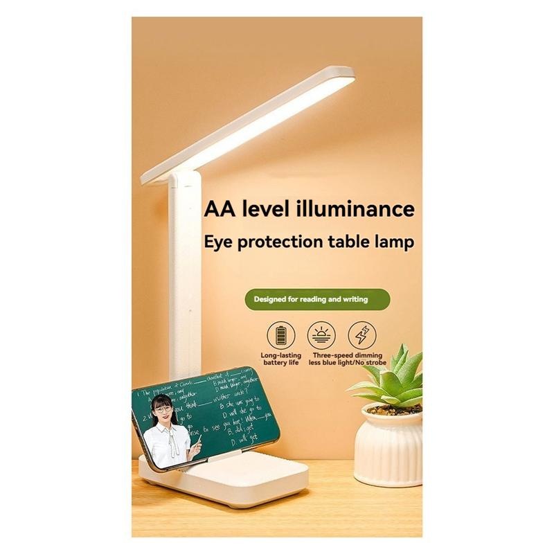 ABBY-Three-Color Eye Protection Desk Lamp USB Battery Dual Power Supply Touch Folding Desk Lamp B