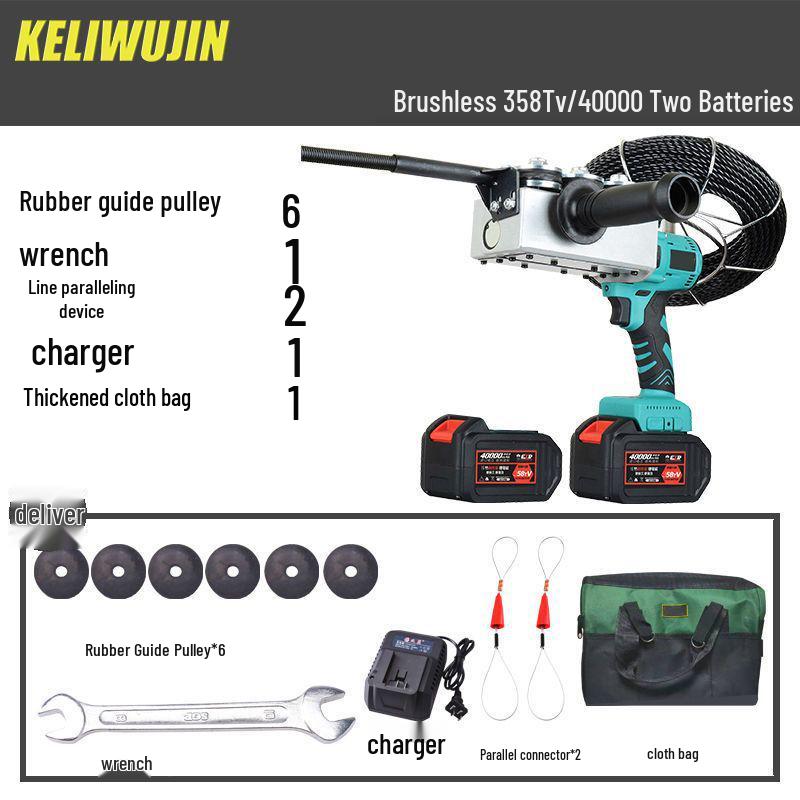 Automatic Electrician Wire Puller and Threader Machine