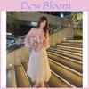 Pleated Net Skirt For Women With High Waist And Ruffle Details For Elegant Office Wear