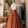 Autumn Winter Lolita Women's Y2K Half Skirt Elegant CLA Slim Fit Classical Simple Long Skirt Versatile