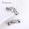 DIY Pearls Jewelry Fittings 18K Gold Plated Inlaid Zircon Lock Clasps Closure Fasteners For Beading Jewelry Making