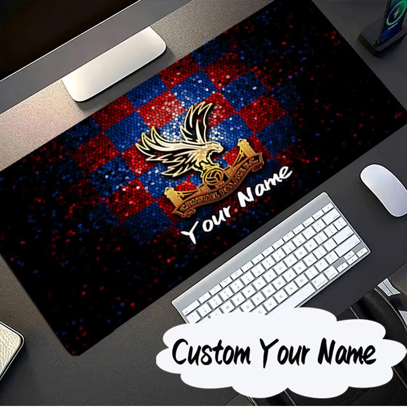 Custom Name Mouse Pad Crystal Palace Crest Design Mouse Pad, Gaming Mouse Pad, Keyboard Pad, Desk Decor for Computer Notebook Fan Birthday Gift