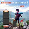 Chargeur Solaire Portable - WONDER FULL ENERGY - Panneau 60W - Recharge Rapide - Étanchéité IP65 - Pliable