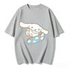 T-shirt Cinnamoroll 2026 cotone morbido manica corta girocollo stampa carina leggera top estivo per Donna uso quotidiano casual