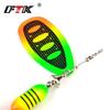 FTK Spinnerbait Fishing Lure With Flashing Blade Soft Hair Trail 3-Hook Treble Hook Bass Pike Perch