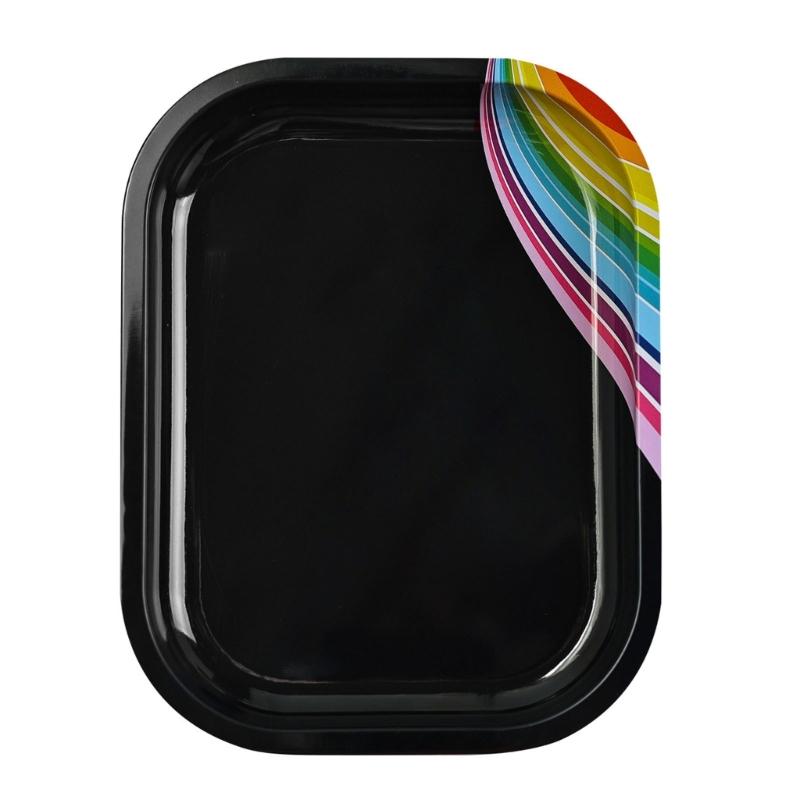 

Нержавеющая сталь Палитра для нейл-арта Прямоугольная форма Дисплейная пластина для инструментов и аксессуаров для маникюра Инструмент для студии макияжа чёрный