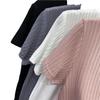 2024 Women's European Striped Round Neck Short-Sleeve Slim T-Shirt, Spring/Summer Korean-Style Trend