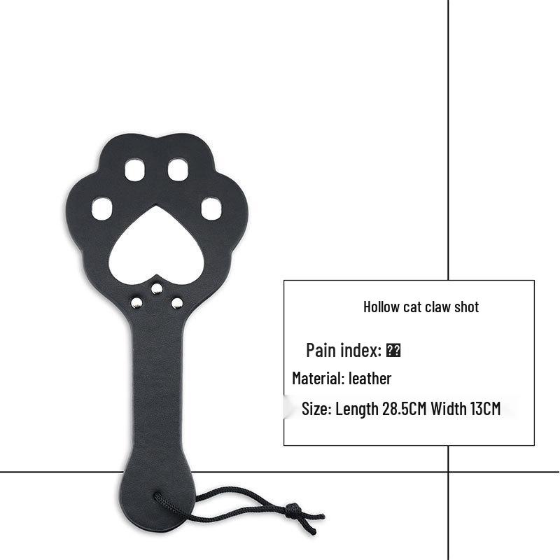 Cat Paw Leather Spanking Paddle Set - BDSM Discipline Whip & Sex Toy for Women