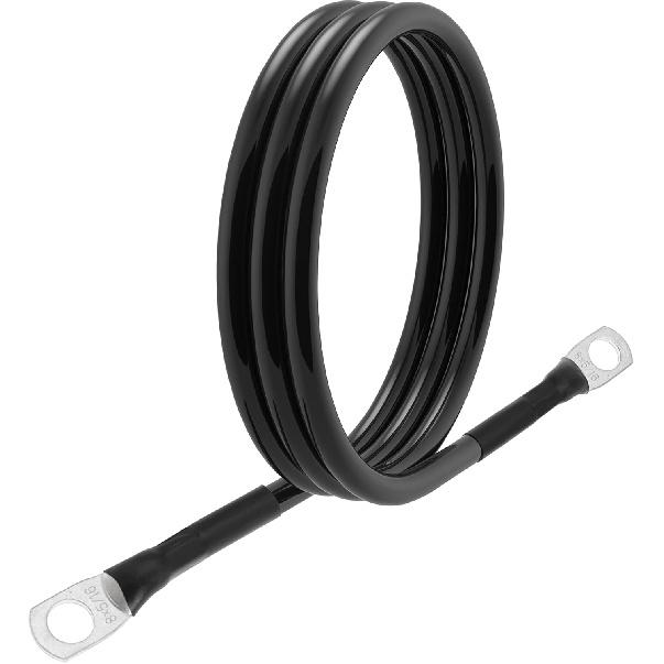 8 AWG Battery Cable 8 Gauge Power Inverter Cables with 5/16 Inch Lugs Both Ends for Solar Boat Marine RV Car 2 Pack (3FT)
