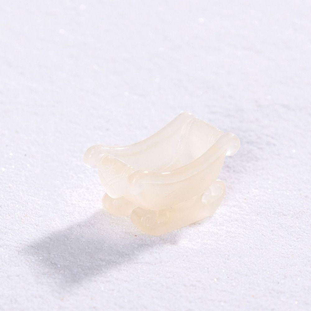 10pcs Cartoon Christmas Elderly Sled Figurine Cute DIY Mini Santa Claus Ornament Handmade Resin Crafts Santa Claus Statue