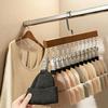 Wood Multi-Function 12 Clips Underwear Clip Wardrobe Clothes Hanger
