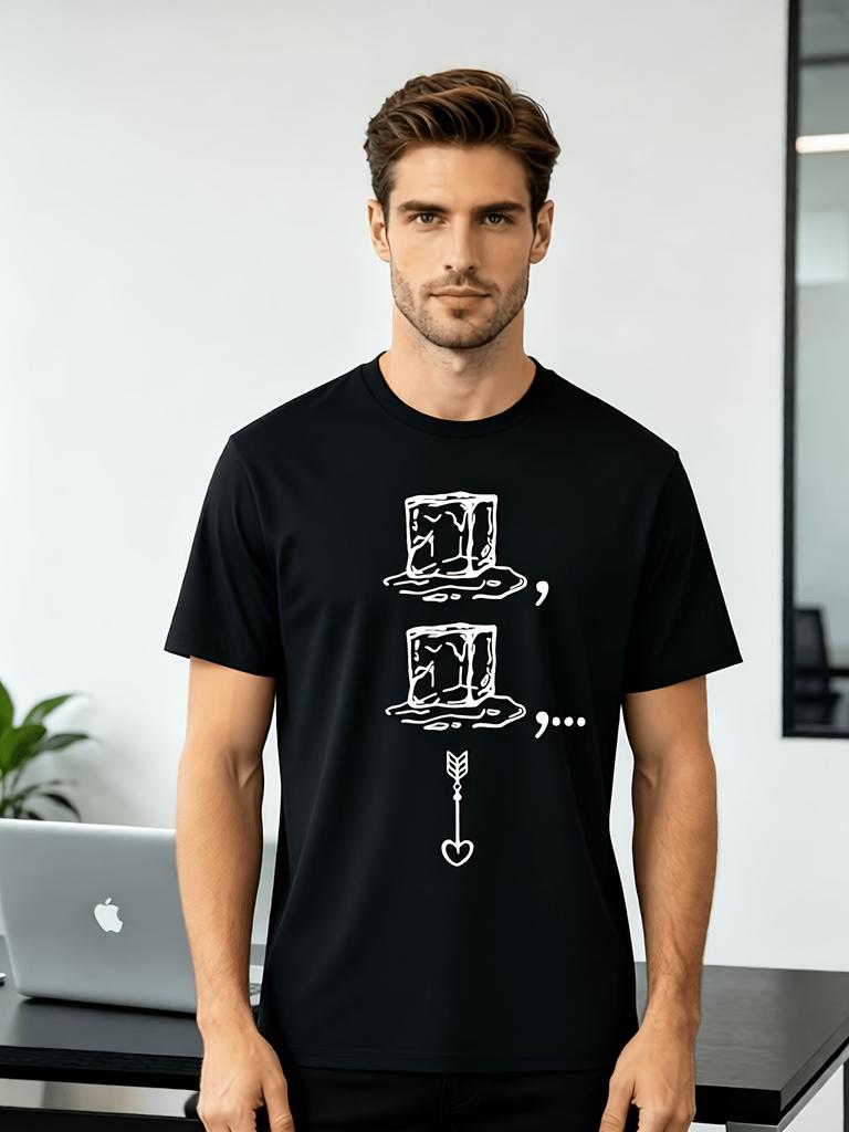 Unisex T-shirt Pregnant Expecting Ice Pregnancy Announcement T-Shirt, B~ T~