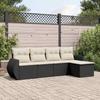 VidaXL Garden Lounge Set with Cushions 5 Pcs, Patio Sofas, Patio Furniture Set, Outdoor Furniture, Black 3253623
