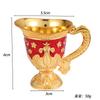 Golden handle cup, one cup Baijiu cup with handle, palace style, high-end restaurant wine cabinet decoration ornament