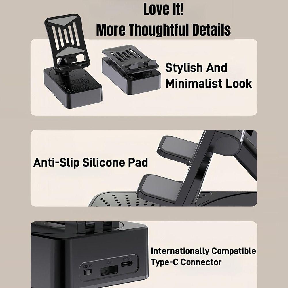 HD Sound Handyhalter mit Lautsprecher Faltbare Handyhalterung Neu Bluetooth Audio Handyhalter